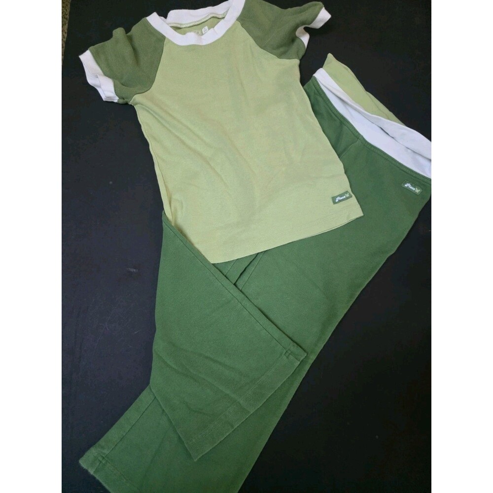 the children's place top and yoga pants set green S (5/6)